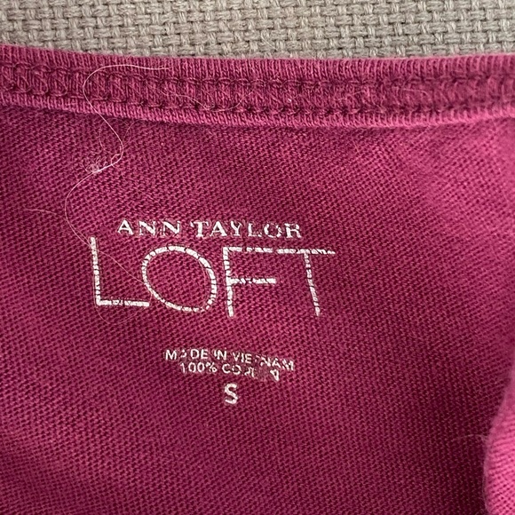 Loft basic maroon basic tee - Picture 2 of 3